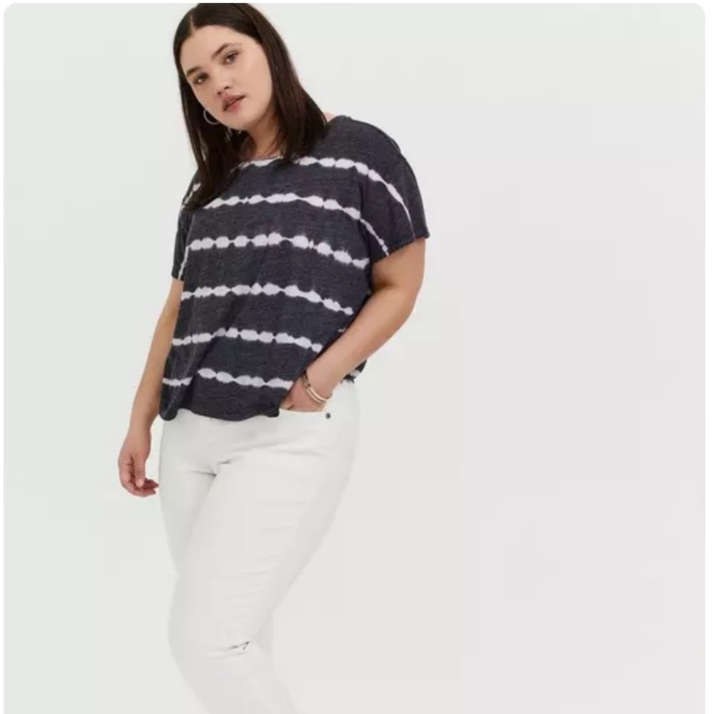 Torrid Relaxed Fit Triblend Crew Neck Crop 3X